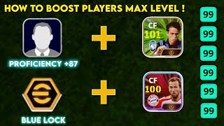 HOW TO BOOST FREE PLAYERS MAX LEVEL  EFOOTBALL 2024 MOBILE [upl. by Anelad]