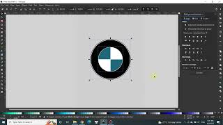 Inkscape  Vẽ logo BMW [upl. by Sutit626]