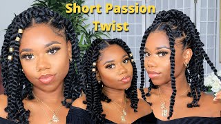 DIY Short Passion Twist  EASY StepByStep Tutorial  TWO METHODS No Crochet amp Crochet  Chev B [upl. by Inna]