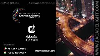 Our Completed Cayan Tower Project Dubai facadelighting youtube [upl. by Naired]