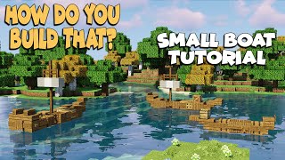 How to Build a Boat in Minecraft  Small Boat Tutorial  Minecraft Boat Tutorial [upl. by Noslien]