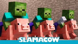 Pig Racing  Minecraft Animation  Slamacow [upl. by Killy]