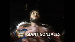 Giant Gonzalez with Harvey Wippleman beats 3 jobbers in a Handicap Match WWF [upl. by Notgnirra]