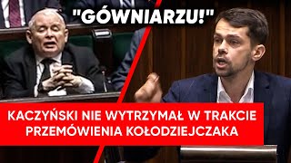 Kaczyński nie wytrzymał szarży Kołodziejczaka quotGówniarzuquot [upl. by Ekal464]