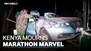 Marathon world recordholder killed in car crash in Kenya [upl. by Grannias]