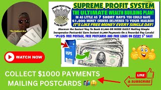 High Ticket Supreme Profit System 2024 Make Money 1000 Mailing Postcards 2024 [upl. by Bellanca]