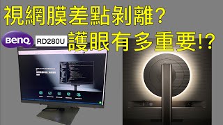 BenQ 護眼螢幕RD280U 最適合工程師上班族的螢幕 阿財辛酸血淚史大公開  視網膜差點剝離 視神經受損 [upl. by Rhona]