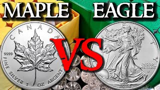 Best Bullion Coin Canadian Silver Maple Leaf VS American Silver Eagle [upl. by Hanae]