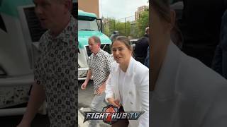 Katie Taylor amp Amanda Serrano ARRIVE for Paul vs Tyson press conference [upl. by Asirak]