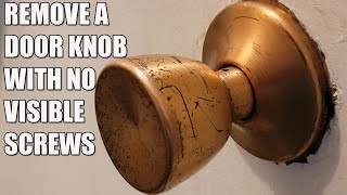 How To Remove A Door Knob without Visible Screws [upl. by Mencher885]