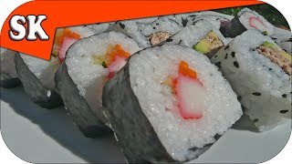 HOW TO MAKE ROLLED SUSHI  Sushi Recipe  巻き寿司 and 裏巻 [upl. by Nadroj]