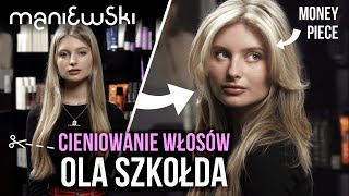 Ola Szkołda — Cieniowanie długich włosów i Money Piece — trendy 2022 MACIEJ MANIEWSKI [upl. by Erdman]