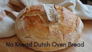 How to Make the Easiest and Tastiest Bread Ever  No Knead Dutch Oven Bread [upl. by Uzzi813]