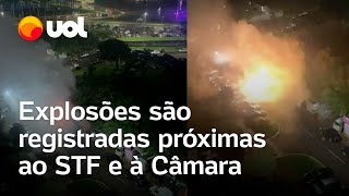 Explosões são ouvidas próximas ao STF e à Câmara dos Deputados em Brasília veja vídeos [upl. by Rimas]