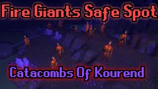 OSRS Slayer Safe Spot  Fire Giants in The Catacombs of Kourend [upl. by Yelekreb]