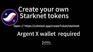 THE ULTIMATE GUIDE TO Starknet Token Creator  NoCode amp Cheap ☑️ [upl. by Sara438]