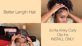 3c4a Kinky Curly Clip Ins Better Length Install Only [upl. by Ybsorc]