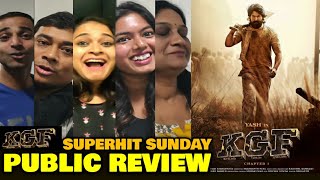 KGF Movie SUPERHIT SUNDAY Public Review  Yash Mouni Roy Srinidhi Shetty  Chapter 1 [upl. by Nonaihr]