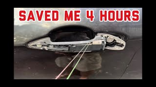 2014  2018 BMW X5 F15 outside door handle replacement This hack saved me four hours [upl. by Netnert]