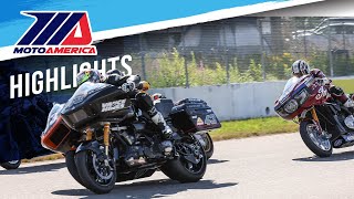 MotoAmerica Mission King of the Baggers Race 1 Highlights at Brainerd 2023 [upl. by Philander718]