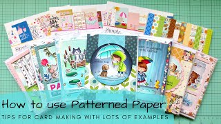 How to use Patterned Paper for Card Making  Tips for Mixing Prints with LOTS of Examples [upl. by Brig]