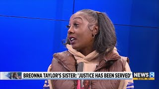 ‘We can now rest easy’ says Breonna Taylor’s sister after conviction [upl. by Ycrep]