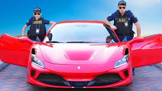 Jason Police Officer and Alex in Ferrari Gold Adventure [upl. by Ariajaj]