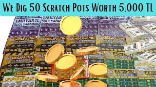 Today we are Digging 1 Deck of Scratch Cards Worth 5000 TL [upl. by Ilahsiav]