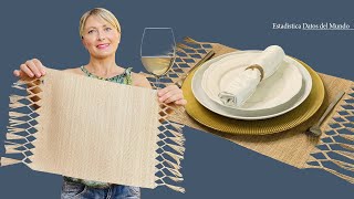 DIY Jute Placemats Decorate Your Table  2021 Trends in Decoration [upl. by Ihskaneem832]