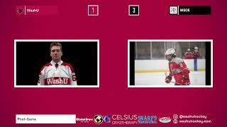 ACHA D3 Mens Ice Hockey  WashU vs MSOE [upl. by Sille]