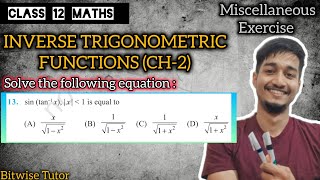 Miscellaneous exercise on chapter 2 class 12 q13  Miscellaneous ch 2 class 12 q13 [upl. by Anaek567]