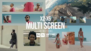 Multi Screen Animations After Effects Template  Premiere Pro MOGRTs [upl. by Ynney]