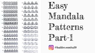 100 Easy Mandala Patterns For Beginners Part1 [upl. by Nahshunn]