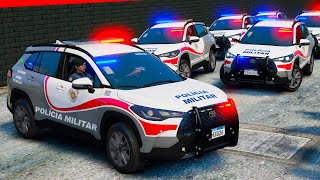 FORÇA PATRULHA COROLLA CROSS PMESP NOVO GRAFISMO  GTA 5 POLICIAL [upl. by Costanza]