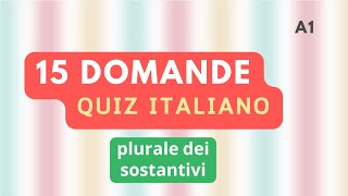 Plurale dei sostantivi Quiz italiano challenge learnitalian [upl. by Notgnilra463]