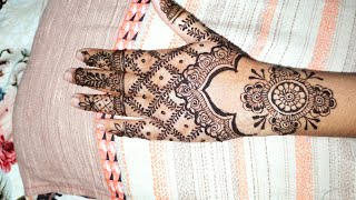 simple leaf 🌿mehedi design mehndi easymehndidesign simple hennadesign [upl. by Alanah]