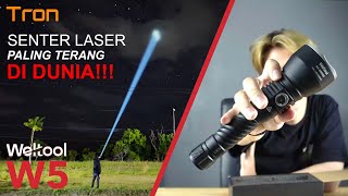 🔥SENTER LASER PALING TERANG DI DUNIA 28KM  WELTOOL W5 699LM‼️ [upl. by Alodi]