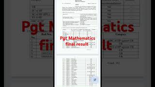 HPPSC released final result of lecturer mathematics  HPPSC PGT Mathematics hppsc exam result [upl. by Michi283]