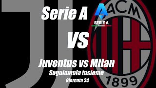 JUVENTUS vs MILAN  SERIE A  Giornata 34  DIRETTA  LIVE cronaca campo 3D  Inizio ore 18 [upl. by Poirer]