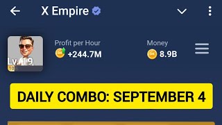 X Empire Daily Combo  X Empire September 4  Stock Market [upl. by Norej291]