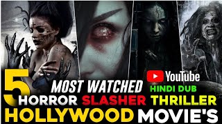 TOP 5 Best HORROR Thriller Slasher Movies in Hindi Dubbed On Netflix Prime Video [upl. by Ellersick]