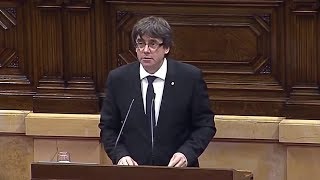 Puigdemont setzt Unabhängigkeit aus Wie geht es weiter im KatalonienKonflikt  DER SPIEGEL [upl. by Genovera]