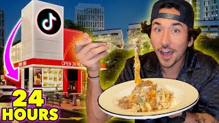 Eating at VIRAL TikTok Restaurants For 24 Hours [upl. by Odawa48]