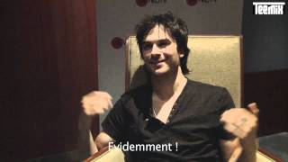 Ian Somerhalder Teemix interview in Paris  quotI want Damon and Elena to kiss again quot [upl. by Entsirhc]