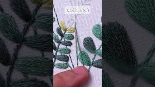 🧵🧶Hand embroidery adds a gorgeous artistic color to life🌿🌿etspil handembroidery leaf [upl. by Chaker]