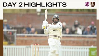 HIGHLIGHTS Surrey battle hard on second day at Somerset [upl. by Zoilla]