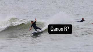 Bowl Waves Surfing In Slow Motion Filmed in Low Light with Canon R7 4K Camera [upl. by Eislek]