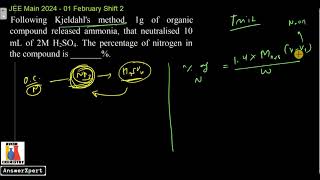 Following Kjeldahls method 1g of organic compound released ammonia that neutralised 10mL of 2M H2 [upl. by Sajet]