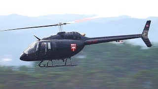 Bell 505 Jet Ranger X  Low pass at Stord airport march 2022 [upl. by Nirb]