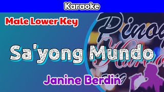 Sayong Mundo by Janine Berdin Karaoke Male Lowee Key [upl. by Low402]